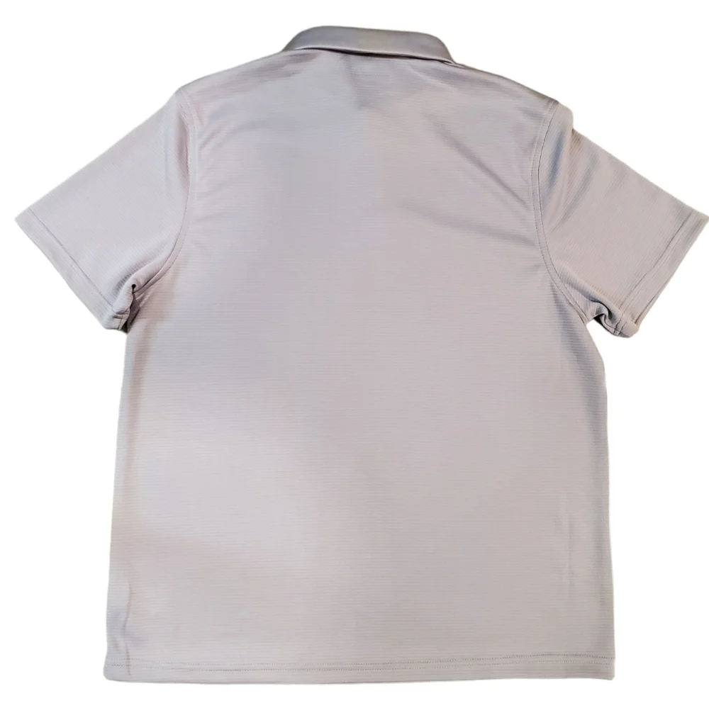 Reebok Mens Gray Short Sleeve Polo Shirt Size Large